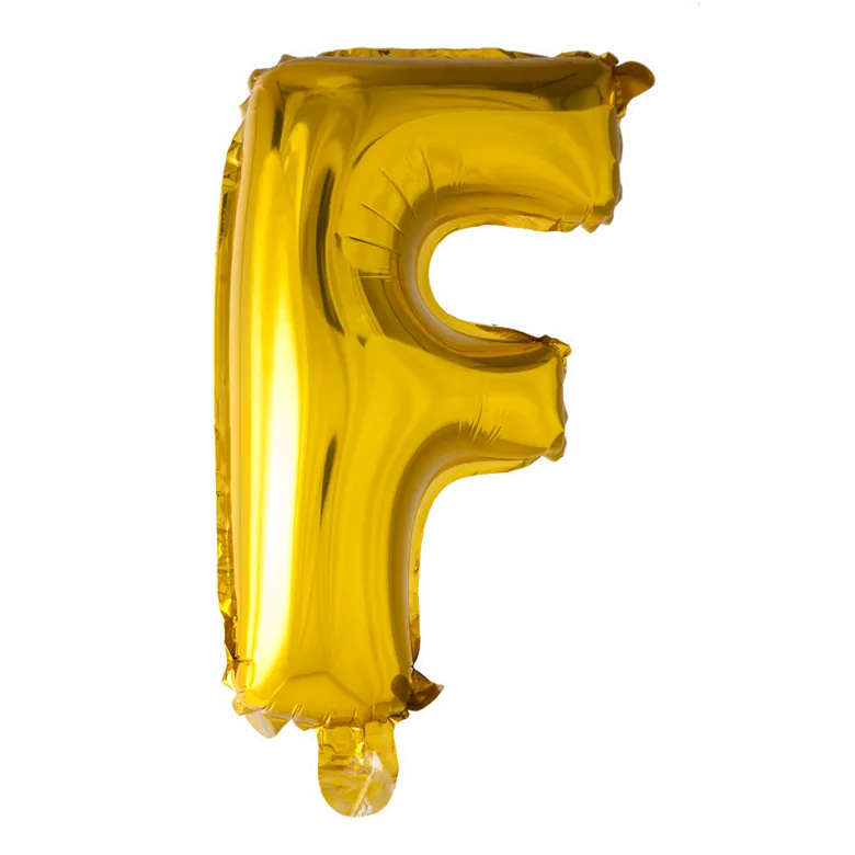 Lille Guld Folie Bogstav "F"