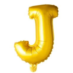 Lille Guld Folie Bogstav "J"