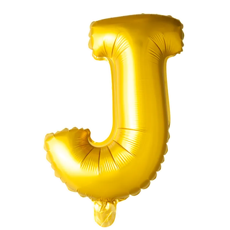 Lille Guld Folie Bogstav "J"