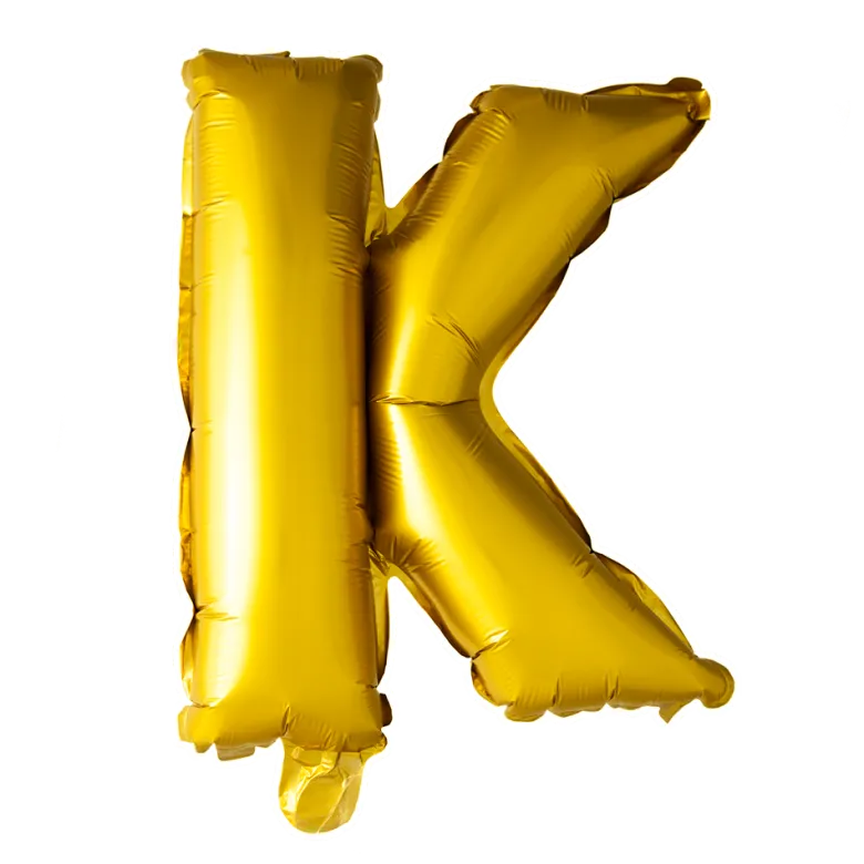 Lille Guld Folie Bogstav "K"