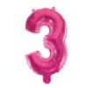 Lille Pink Folie Tal Ballon (ca. 40cm.) - 3 Tal