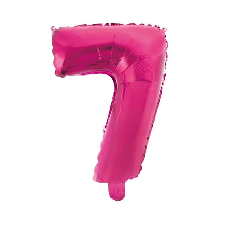 Lille Pink Folie Tal Ballon (ca. 40cm.) - 7 Tal