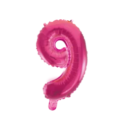 Lille Pink Folie Tal Ballon (ca. 40cm.) - 9 Tal