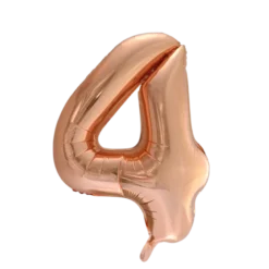 Lille Rosegold Folie Tal Ballon (ca. 40cm.) - 4 Tal