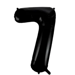 Lille Sort Folie Tal Ballon (ca. 40cm.) - 7 Tal