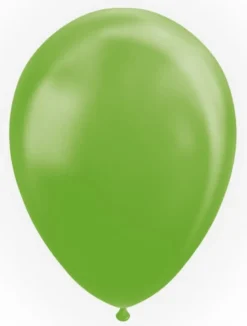 Limegrønne Balloner Naturlatex, Metallic 50 stk.