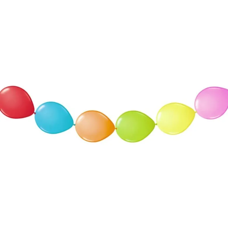 Link Balloner 30 cm - Multifarvet Ballonkæde