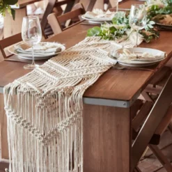 Luksus Makramé Boho Bordløber