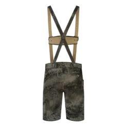 Luxus Lederhosen i Ægte Skind - Kort Model i Vintage Grå