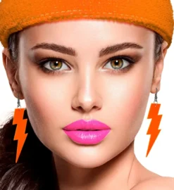 Lyn Øreringe i Neon Orange