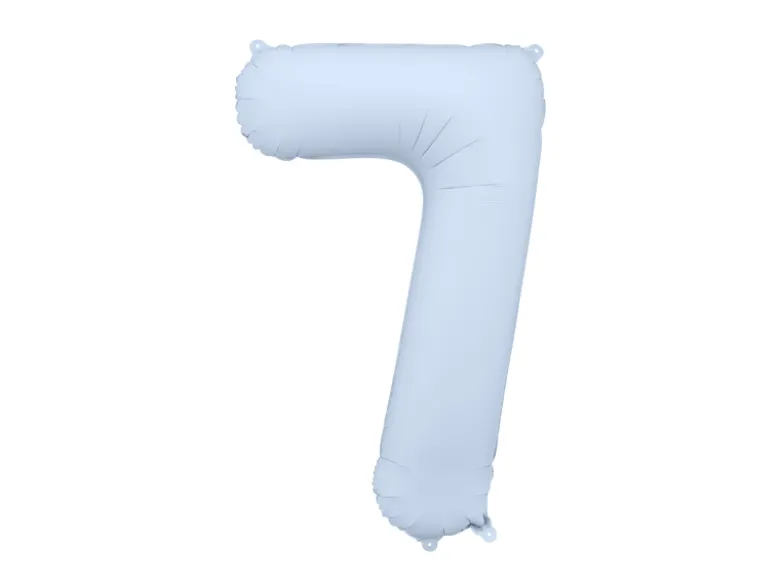 Lyseblå Tal Ballon 86 cm - 7