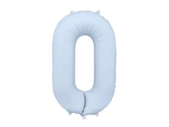 Lyseblå Tal Ballon 86 cm - 0