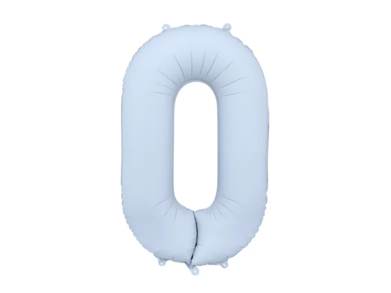 Lyseblå Tal Ballon 86 cm - 0