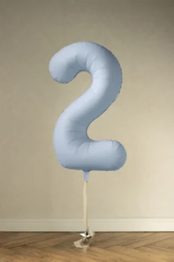 Lyseblå Tal Ballon 86 cm - 2