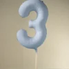 Lyseblå Tal Ballon 86 cm - 3