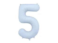 Lyseblå Tal Ballon 86 cm - 5