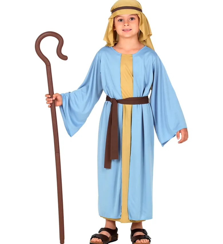 Lyseblåt Hyrde Kostume til Børn