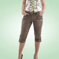 Lysebrune Lederhosen i Gedeskind, Knælange