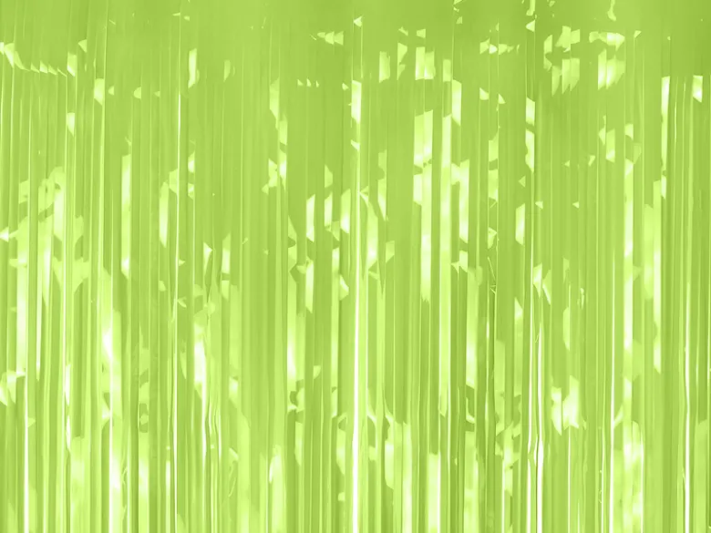 Lysegrønt Glimmerforhæng - 100 x 200 cm