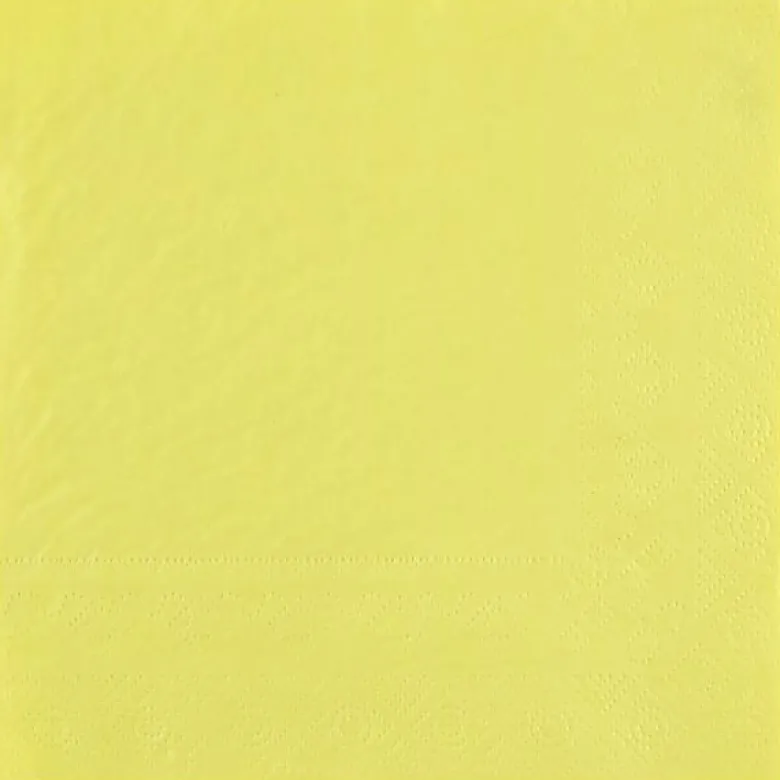Lysegule Frokostservietter 33 x 33 cm, 25 stk.