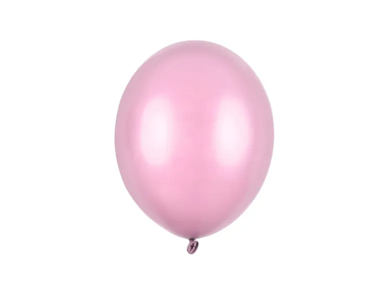 Lyserød Ballon Metallisk, 23 cm