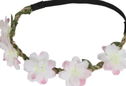 Lyserød Blomsterkrans - pandebånd