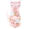 Lyserød DIY Kat Ballondekoration, 83 x 140 cm