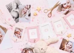 Lyserød Foto Guirlande - Min Babys Første År