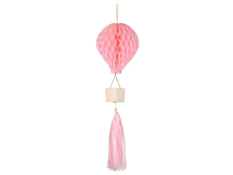 Lyserød Honeycomb Luftballon