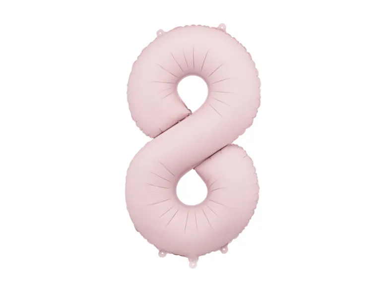 Lyserød Tal Ballon 86 cm - 8