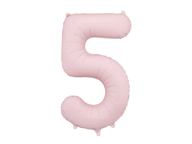 Lyserød Tal Ballon 86 cm - 5