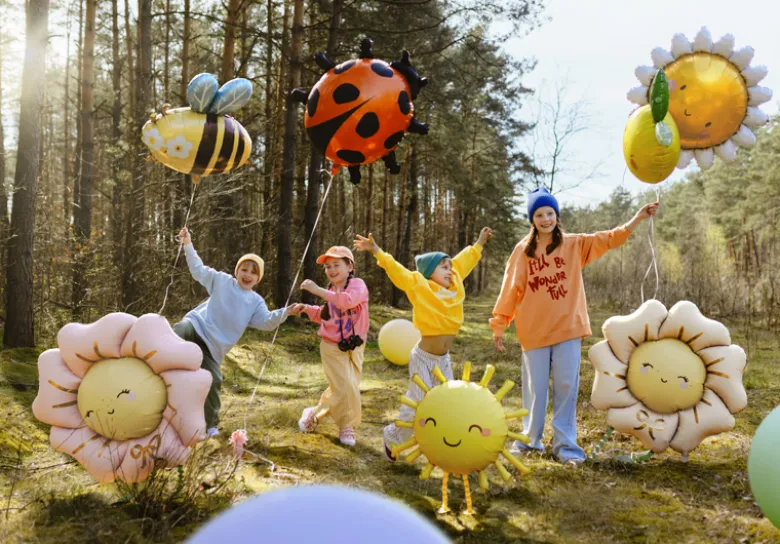 Mariehøne Folie Ballon, 85 X 83 cm, Mix