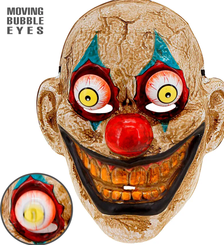 Maske med Goggly Øjne - Klovn
