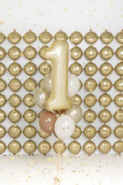 Mat Guld Tal Ballon 86 cm - 1