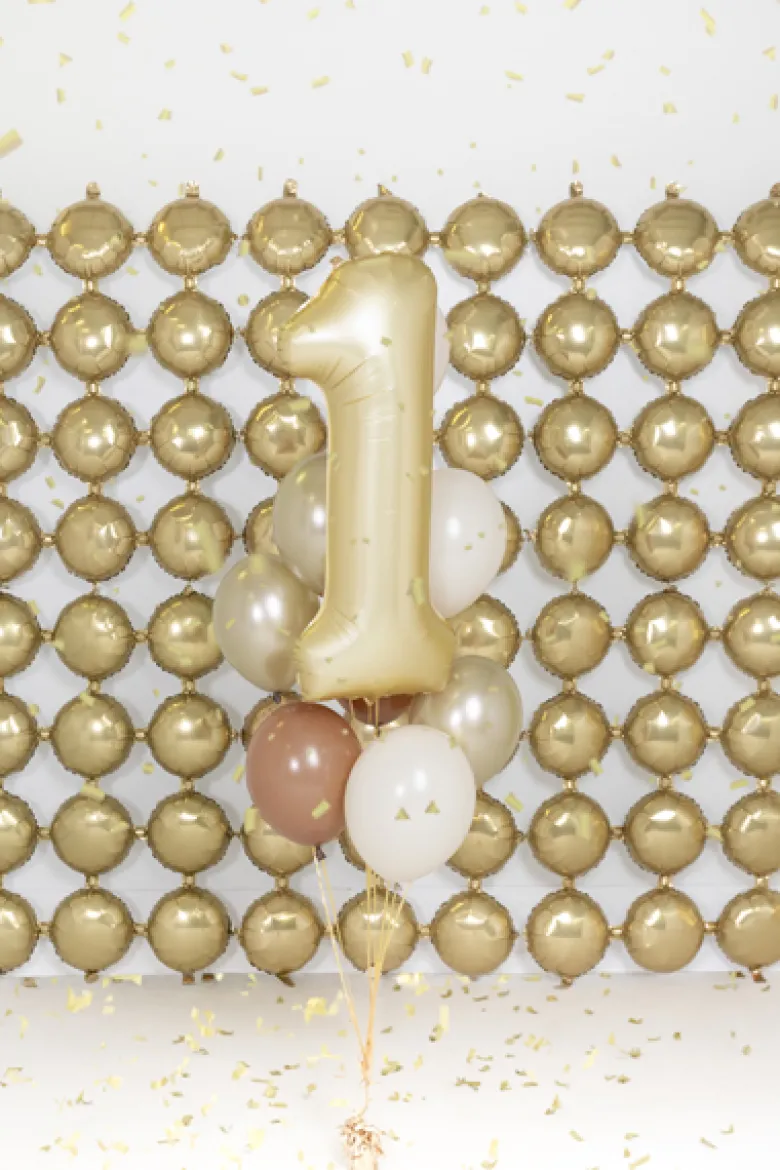Mat Guld Tal Ballon 86 cm - 1