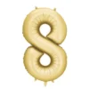 Mat Guld Tal Ballon 86 cm - 8