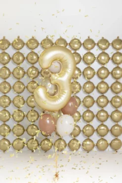 Mat Guld Tal Ballon 86 cm - 3