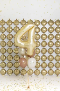 Mat Guld Tal Ballon 86 cm - 4