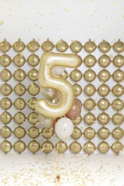 Mat Guld Tal Ballon 86 cm - 5