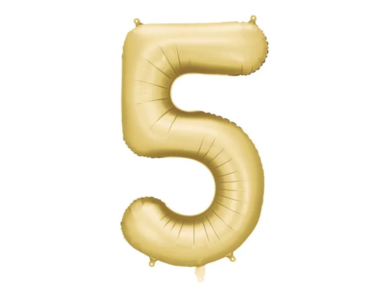 Mat Guld Tal Ballon 86 cm - 5