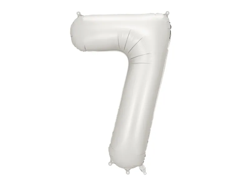 Mat Sølv Tal Ballon 86 cm - 7