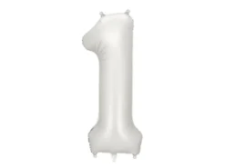 Mat Sølv Tal Ballon 86 cm - 1