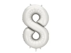 Mat Sølv Tal Ballon 86 cm - 8