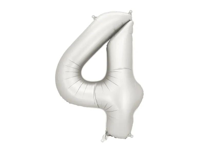 Mat Sølv Tal Ballon 86 cm - 4