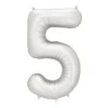 Mat Sølv Tal Ballon 86 cm - 5
