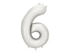 Mat Sølv Tal Ballon 86 cm - 6