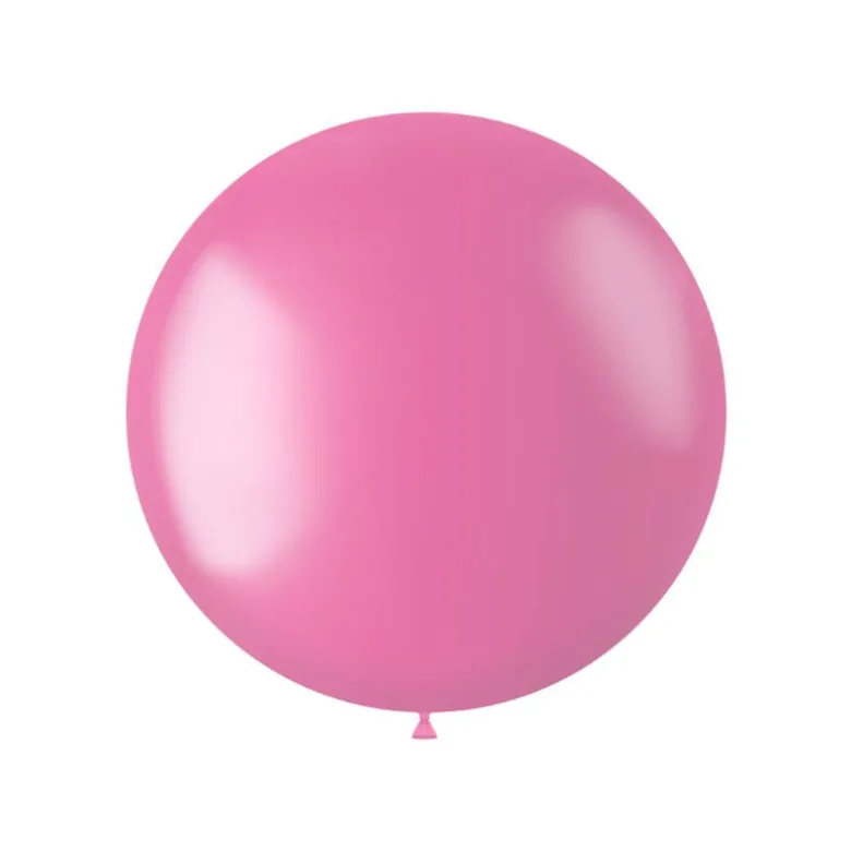 Mega Latex Ballon - Bubblegum Lyserød Perlemor, 78 cm