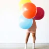 Mega Latex Ballon - Moondust Sølv Perlemor, 78 cm