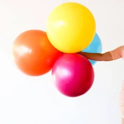 Mega Latex Ballon - Moondust Sølv Perlemor, 78 cm
