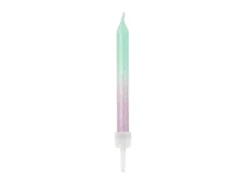 Mermaid Kagelys m/Glitter & Ombré Design, 20 stk.